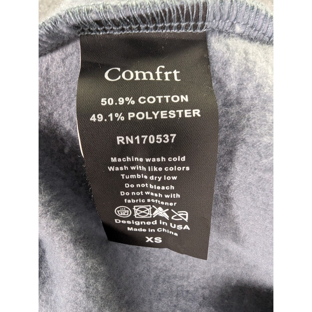 Comfrt Signature Joggers Women's Sz XS Unisex Slate Color Pockets Elastic Waist - Picture 9 of 12